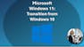 Microsoft Windows 11: Transition from Windows 10