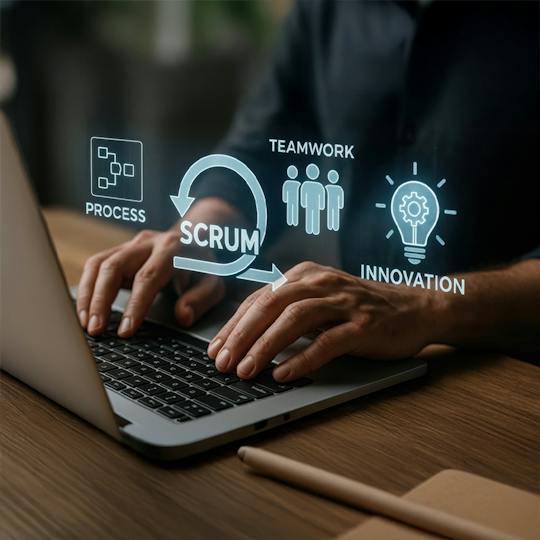 Portada: Scrum Roles Eventos y Artefactos Formación