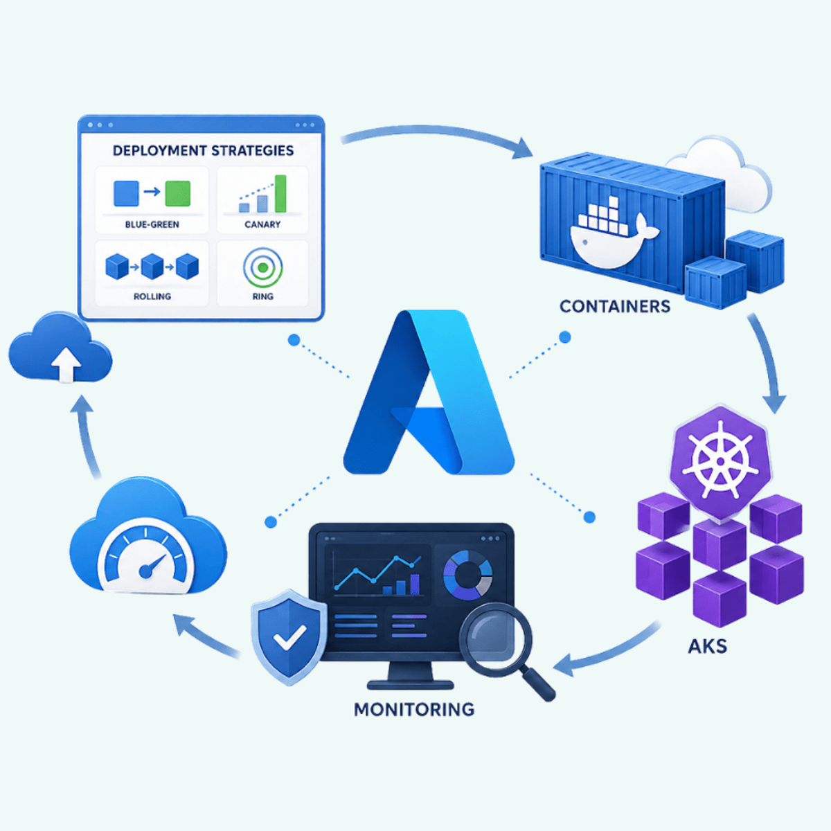 Azure Deployment Strategies, Containers, AKS, and Monitoring